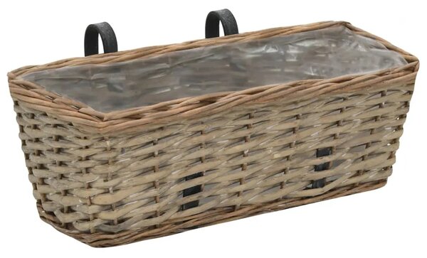 Balkonska sadilica od pruća s PE oblogom 2 kom 40 cm - 40 x 16 x 13 cm 2 40 x 16 x 13 cm