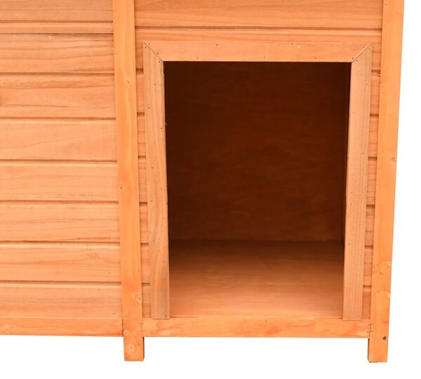 Kućica za pse od masivne borovine i jelovine 120 x 77 x 86 cm