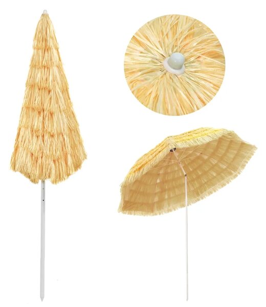 Suncobran za plažu u havajskom stilu 300 cm prirodni - 300 cm 1 300 cm