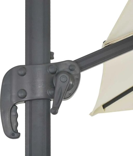 Konzolni vrtni suncobran s aluminijskom šipkom 300x300 cm boje pijeska - Pijesak 300 x 300 cm 1 8 aluminijskih rebara