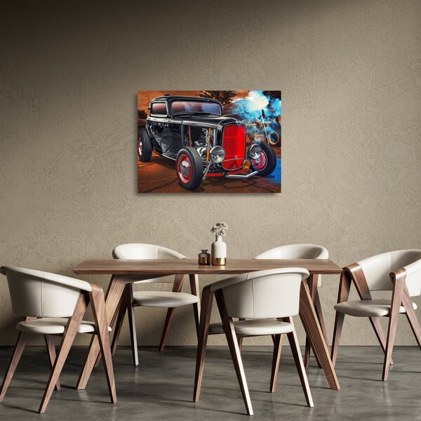 Staklena slika veterana (70x50 cm)