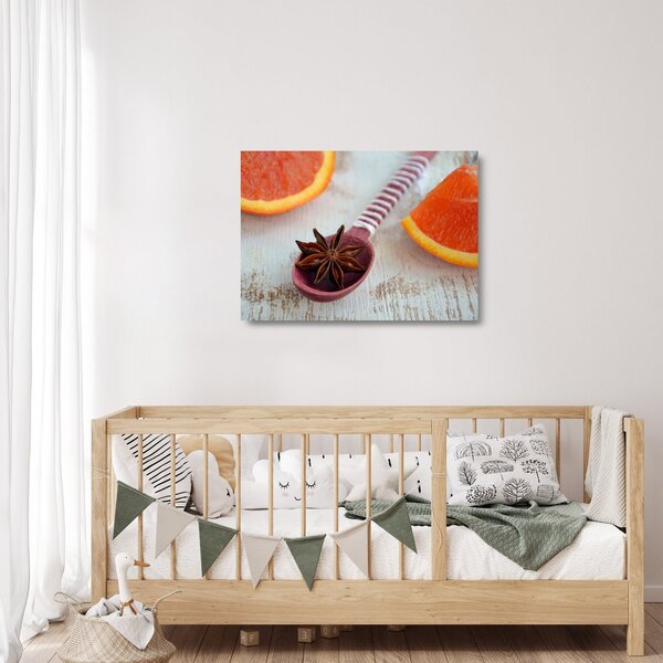 Staklena slika cimeta na žlici (70x50 cm)