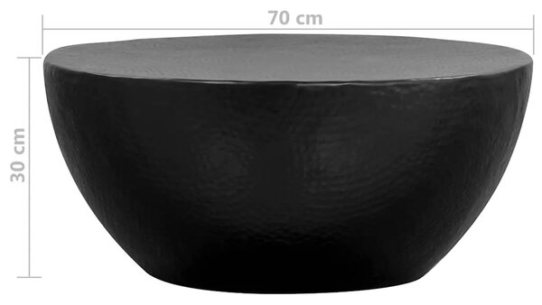 Stolić za kavu od čekićanog aluminija 70 x 30 cm crni - Crna 70 x 30 cm 1 Crna