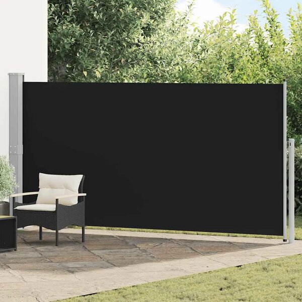 Uvlačiva bočna tenda 160 x 514 cm crna - Crna 160 x 500 cm 1 Crna