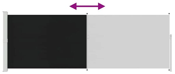 Uvlačiva bočna tenda 160 x 514 cm crna - Crna 160 x 500 cm 1 Crna