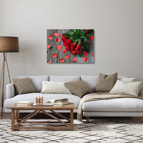 Staklena slika ruža (70x50 cm)