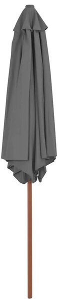 Vanjski suncobran s drvenim stupom 270 cm antracit - Antracit 1 Antracit