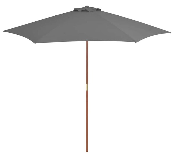 Vanjski suncobran s drvenim stupom 270 cm antracit - Antracit 1 Antracit