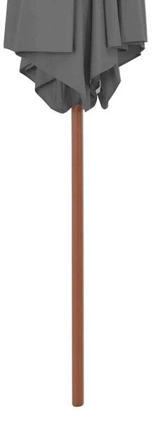 Vanjski suncobran s drvenim stupom 270 cm antracit - Antracit 1 Antracit
