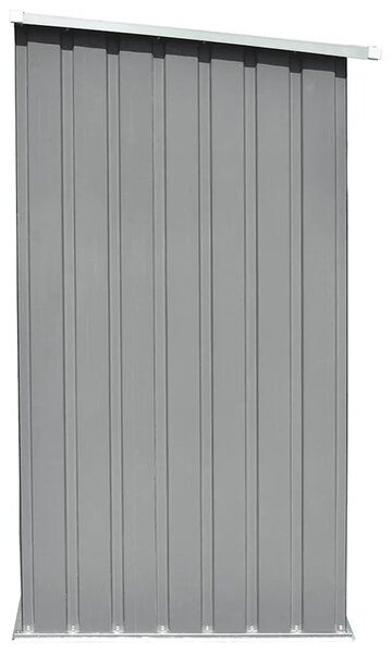 Spremište za drva - Vrtna ostava za drva od pocinčanog čelika 163 x 83 x 154 cm siva - Siva Siva