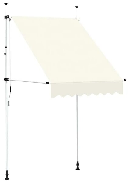 Tenda na ručno uvlačenje 150 cm krem - Krema 1 bijeli okvir 150 cm