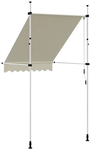 Tenda na ručno uvlačenje 150 cm krem - Krema 1 bijeli okvir 150 cm