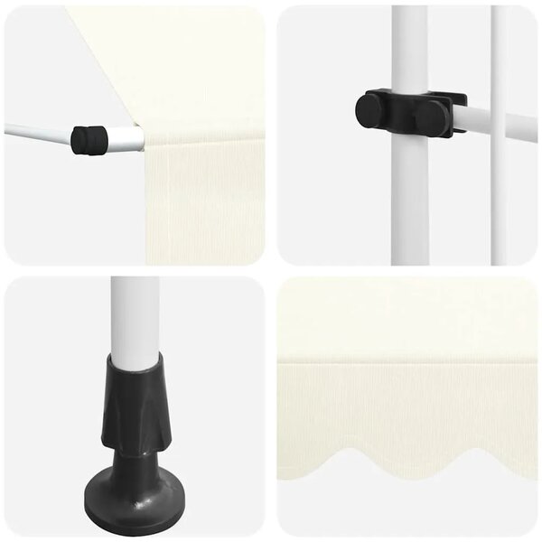 Tenda na ručno uvlačenje 150 cm krem - Krema 1 bijeli okvir 150 cm