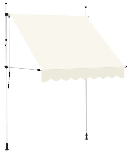 Tenda na ručno uvlačenje 200 cm krem - Krema 1 bijeli okvir 200 cm