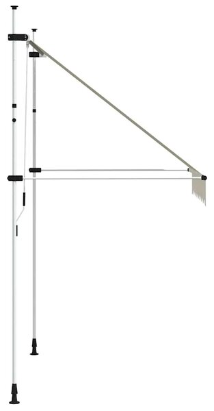 Tenda na ručno uvlačenje 200 cm krem - Krema 1 bijeli okvir 200 cm