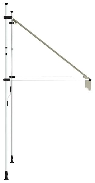 Tenda na ručno uvlačenje 150 cm krem - Krema 1 bijeli okvir 150 cm