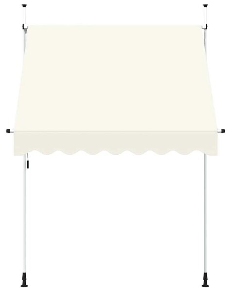 Tenda na ručno uvlačenje 200 cm krem - Krema 1 bijeli okvir 200 cm