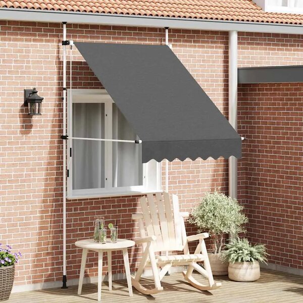 Tenda na ručno uvlačenje 150 cm antracit - Antracit 1 bijeli okvir 150 cm