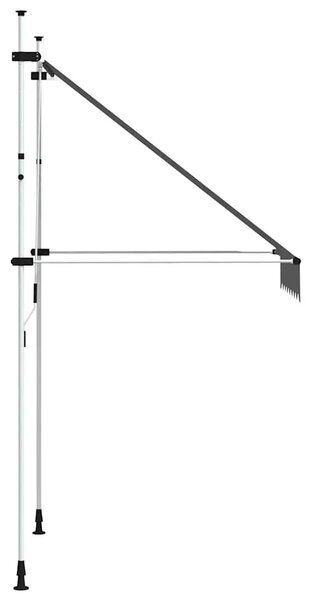 Tenda na ručno uvlačenje 150 cm antracit - Antracit 1 bijeli okvir 150 cm