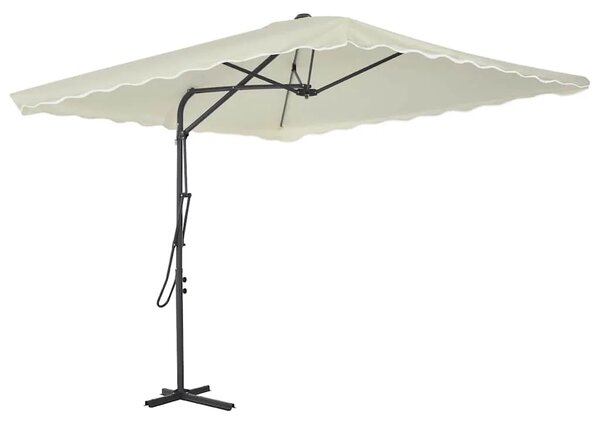 Vanjski suncobran s čeličnim stupom 250 x 250 cm boja pijeska - Pijesak 1 Pijesak