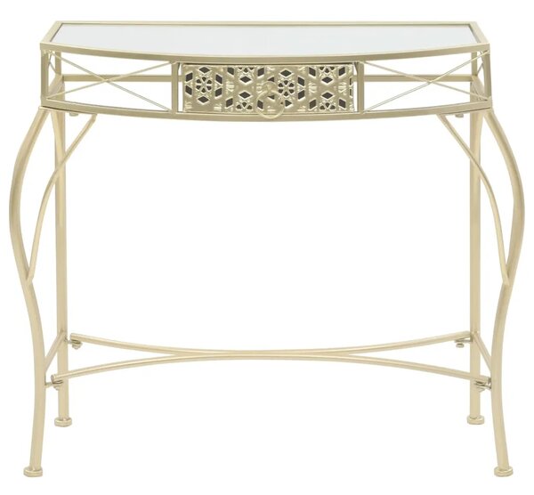 Bočni stolić u francuskom stilu metalni 82 x 39 x 76 cm zlatni - Zlatno 1 Zlatno
