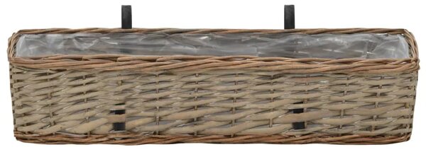 Balkonska sadilica od pruća s PE oblogom 2 kom 60 cm - 60 x 18 x 13 cm 2 60 x 18 x 13 cm