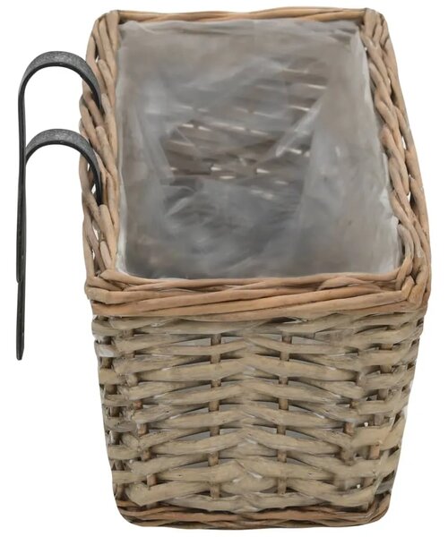 Balkonska sadilica od pruća s PE oblogom 2 kom 60 cm - 60 x 18 x 13 cm 2 60 x 18 x 13 cm