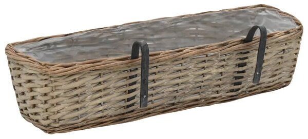 Balkonska sadilica od pruća s PE oblogom 2 kom 60 cm - 60 x 18 x 13 cm 2 60 x 18 x 13 cm