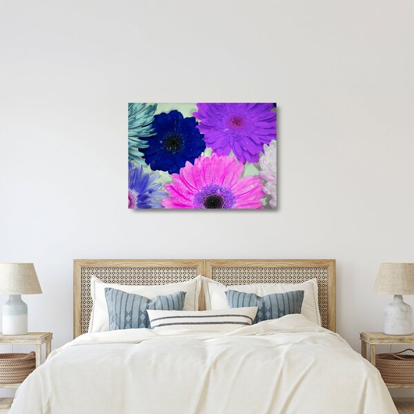 Staklena slika šarenog cvijeća (70x50 cm)
