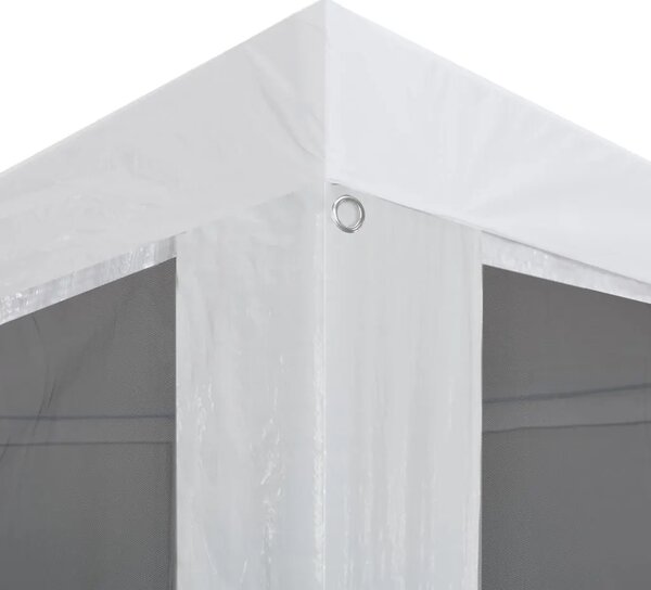 Šator za svadbe - šator za zabave s 4 mrežasta bočna zida 4 x 3 m - Bijela 3 x 4 m 1 s 4 bočna zida