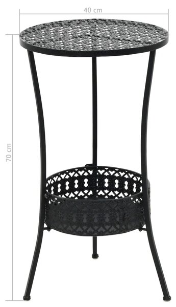 Bistro stol crni 40 x 70 cm metalni