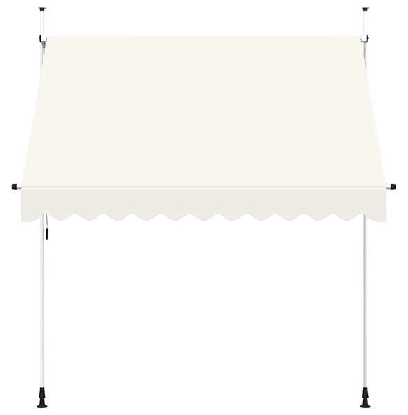 Tenda na ručno uvlačenje 250 cm krem - Krema 1 bijeli okvir 250 cm