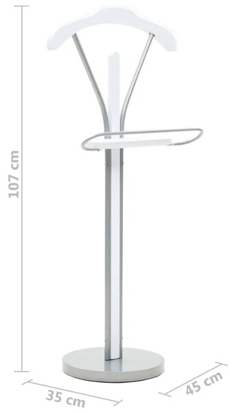 Stalak za odijela 45 x 35 x 107 cm bijeli - Bijela 1 Bijela