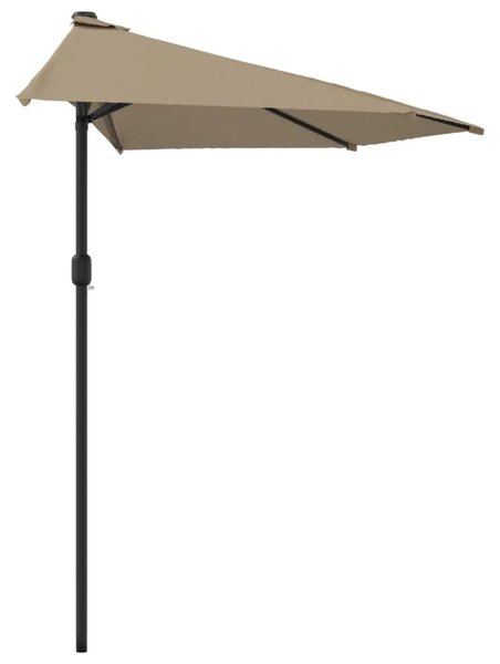 Balkonski suncobran s aluminijskom šipkom 300 x 155 cm bež - Sivo-smeđa 1 Sivo-smeđa