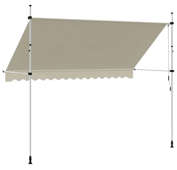 Tenda na ručno uvlačenje 350 cm krem - Krema 1 bijeli okvir 350 cm