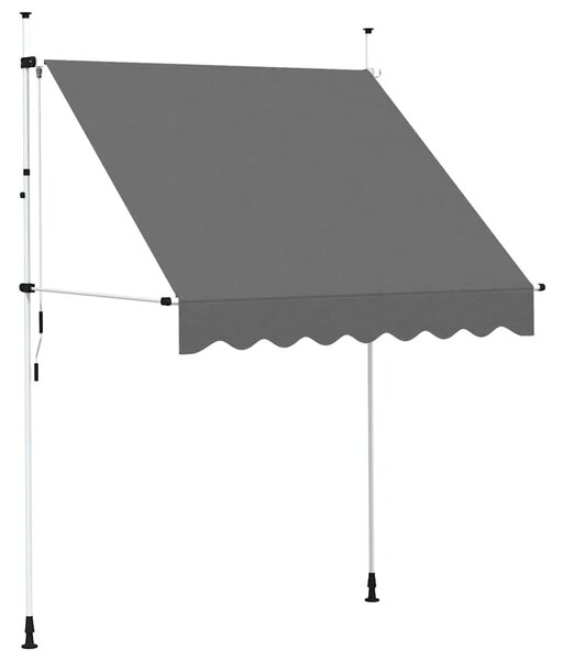 Tenda na ručno uvlačenje 200 cm antracit - Antracit 1 bijeli okvir 200 cm