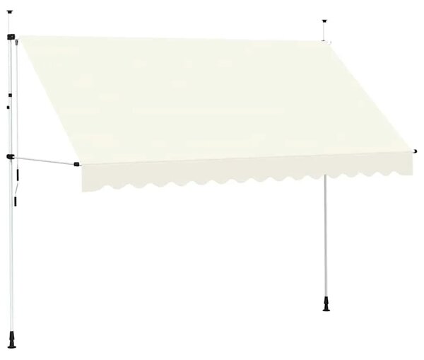 Tenda na ručno uvlačenje 350 cm krem - Krema 1 bijeli okvir 350 cm