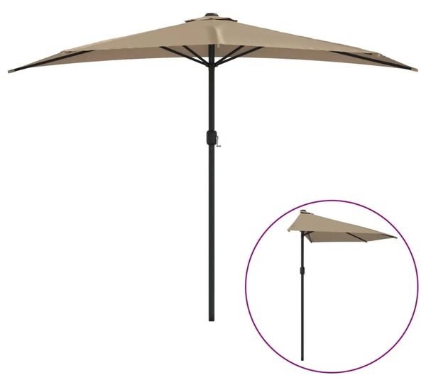 Balkonski suncobran s aluminijskom šipkom 300 x 155 cm bež - Sivo-smeđa 1 Sivo-smeđa