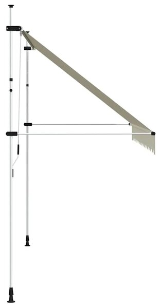 Tenda na ručno uvlačenje 350 cm krem - Krema 1 bijeli okvir 350 cm
