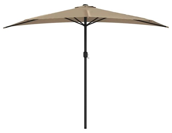 Balkonski suncobran s aluminijskom šipkom 300 x 155 cm bež - Sivo-smeđa 1 Sivo-smeđa
