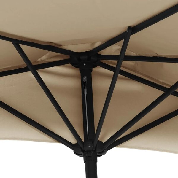 Balkonski suncobran s aluminijskom šipkom 300 x 155 cm bež - Sivo-smeđa 1 Sivo-smeđa
