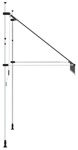 Tenda na ručno uvlačenje 200 cm antracit - Antracit 1 bijeli okvir 200 cm
