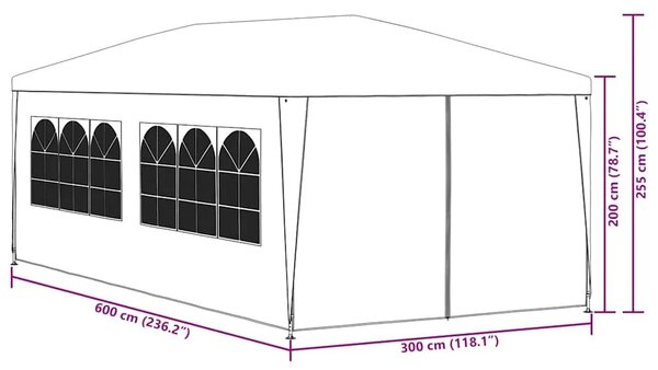 Šator za svadbe - šator za zabave 3 x 6 m plavi - Plava 3 x 6 m 1 Plava