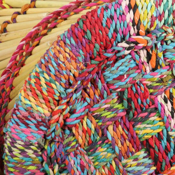 Stolci od bambusa sa chindi detaljima 2 kom višebojni - Šareni 2 Šareni
