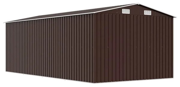 Vrtna kućica - Vrtno spremište 257 x 489 x 181 cm metalno smeđe - Smeđa 257 x 489 x 181 cm 1 Smeđa