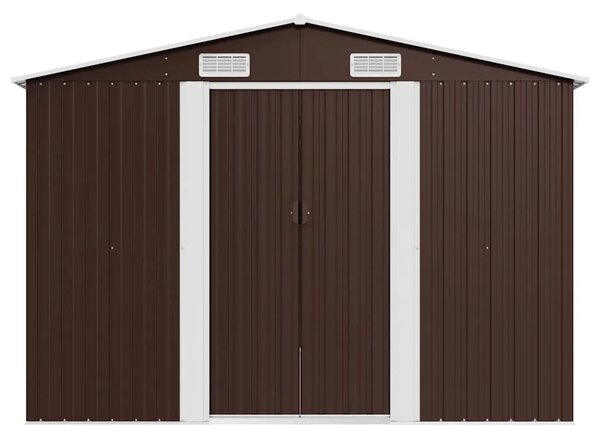 Vrtna kućica - Vrtno spremište 257 x 392 x 181 cm metalno smeđe - Smeđa 257 x 392 x 181 cm 1 Smeđa