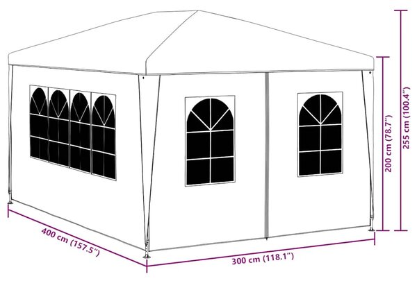 Šator za svadbe - šator za zabave 3 x 4 m plavi - Plava 3 x 4 m 1 Plava