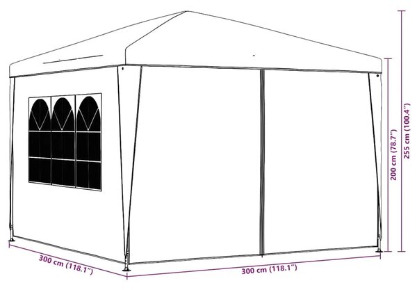 Šator za svadbe - šator za zabave 3 x 3 m bijeli - Bijela 3 x 3 m 1 Bijela