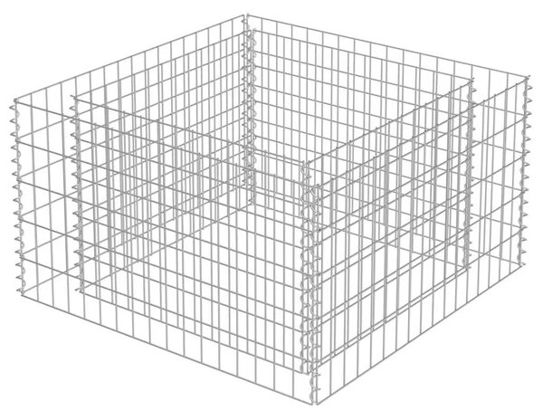 Gabionska sadilica od pocinčanog čelika 90 x 90 x 50 cm - 90 x 90 x 50 cm 1 90 x 90 x 50 cm