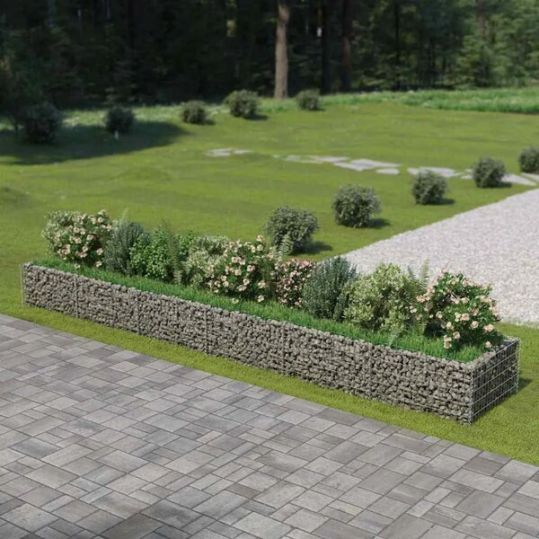 Gabionska sadilica od pocinčanog čelika 540 x 90 x 50 cm - 540 x 90 x 50 cm 1 540 x 90 x 50 cm